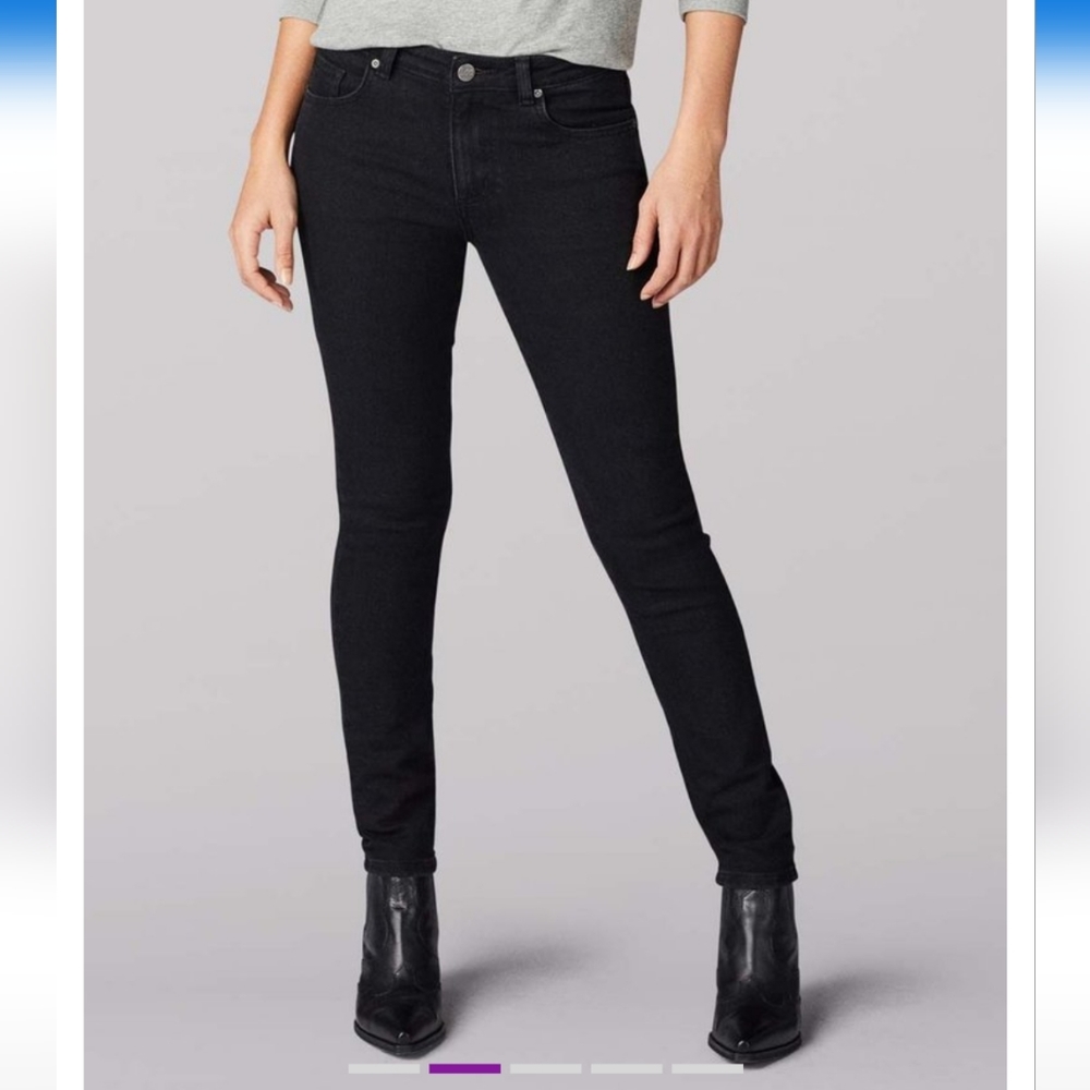 Lee | Women's Vintage Modern Mid-Rise Skinny Ankle Jeans | 27 | Black